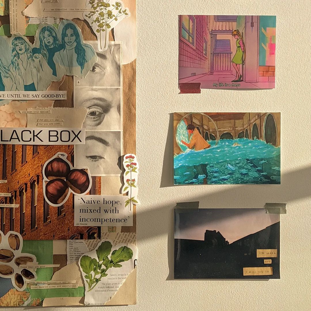 collage of wall art